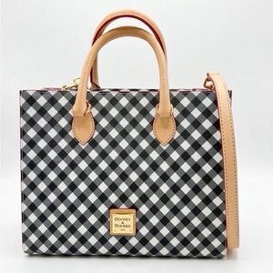Dooney & Bourke Gingham II Janine Back  and White satchel Crossbody Bag